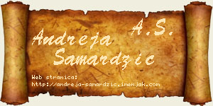 Andreja Samardžić vizit kartica